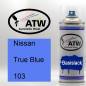 Preview: Nissan, True Blue, 103: 400ml Sprühdose, von ATW Autoteile West.